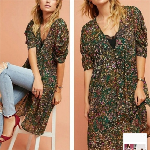 Anthropologie Dresses & Skirts - Floral dress and kimono cardigan
